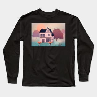 Old house in the sunset Long Sleeve T-Shirt